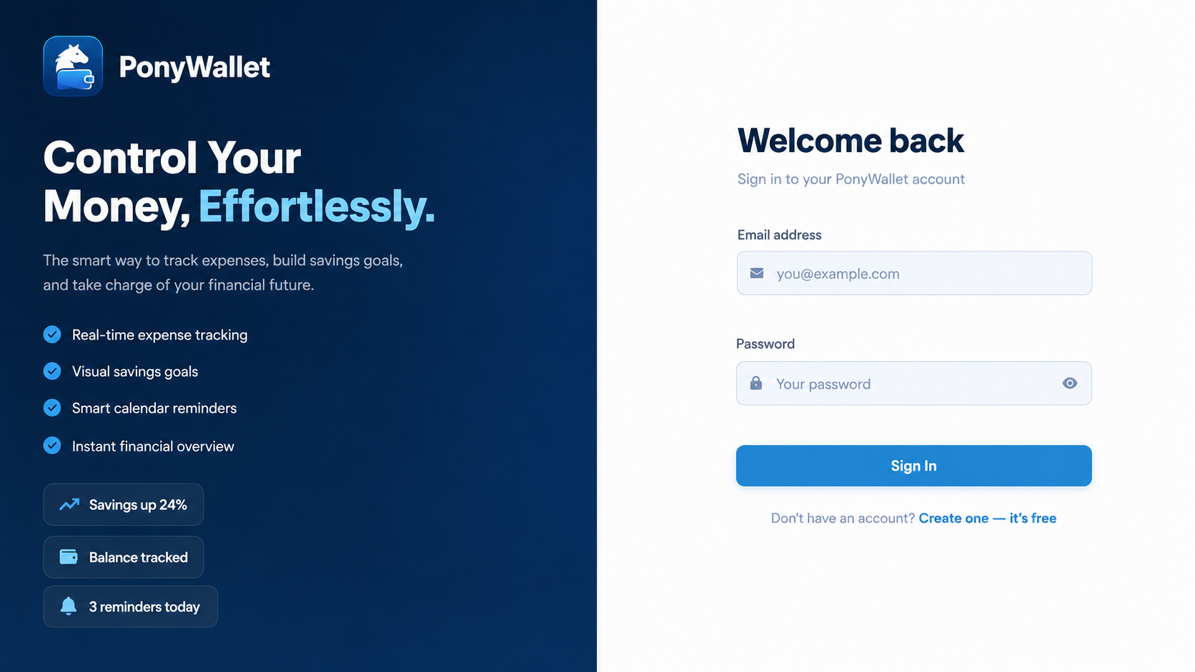 PonnyWallet screenshot